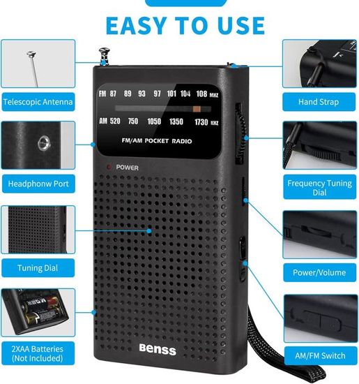 Radio Am Fm De Poche,Mini Radio Baladeur Numérique,Récepteur Radio Am