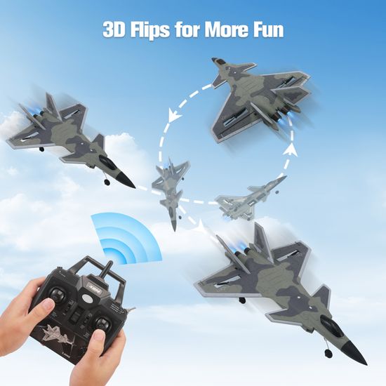 SGZIOO Avion Télécommandé, 2,4 GHz Avion RC, Avio-n Radiocommandé Avec