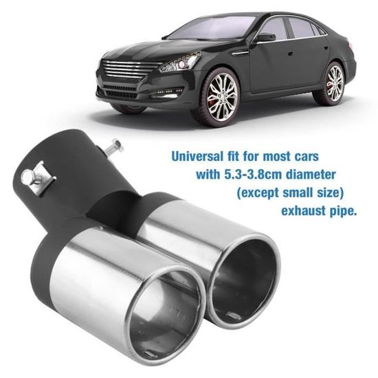 Double Sortie D'échappement Y En Acier Inoxydable – Entrée 63 Mm (2.5"), Sorties 76 Mm (3") – Longueur 220 Mm – Pour Customisation Auto/moto