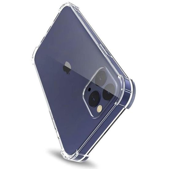 Coque pour iPhone 12 Pro Max Transparente+ Verre trempé Protection  écran,Souple Silicone étui Protecteur Bumper - Cdiscount Téléphonie