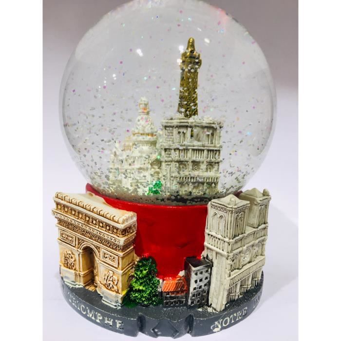 Boule à Neige Collector France 98 - Footix, Paris Et Tour Eiffel - Made In France