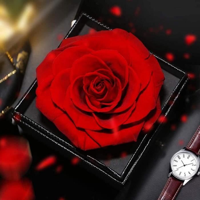 Rose Éternelle Cadeaux Femmes Préservé Real Rose,Cadeau Anniversaire Femme  18-60 ans Original,Véritable Rose Enchantée Boîte,[Z487] - Cdiscount Maison