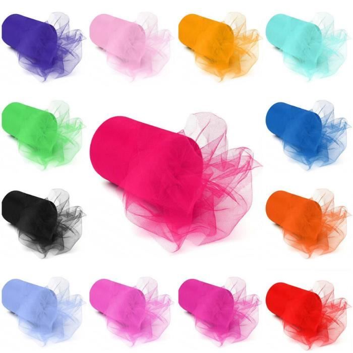 Swpeet 6 pouces x 100 yards tulle Violet clair rouleau de tissu, bobine de tissu ruban de Tulle, maille polyester bobine pour bricolage à la main fête d'anniversaire décorations de mariage Noël