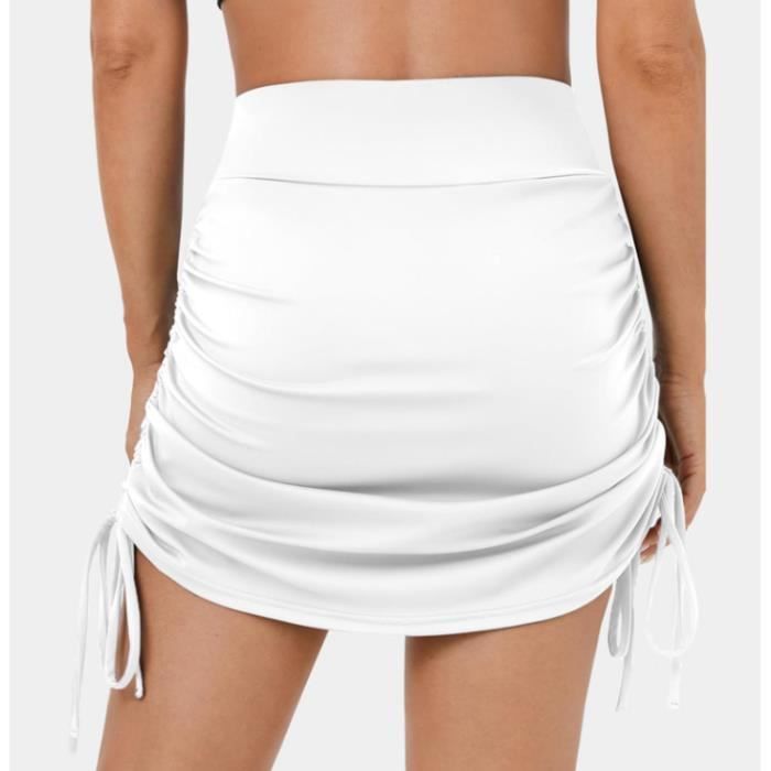 Jupe Maillot De Bain Femme Bikini Jupette Bas de Maillots de Bain Elegant Integre Taille Haute Bikini de Plage Piscine Plage Maillot