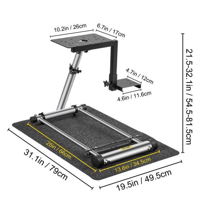 VEVOR Support de Volant Course Wheel Stand Tourmaster Logitech