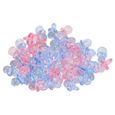Sucette acrylique décoration de fête d'anniversaire bébé baptême apaisant mini jouets de couleur(Rose transparent + bleu )-2
