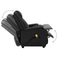 7632Inspiré® Fauteuil luxe confort & relaxation,Fauteuil de massage inclinable électrique Noir Similicuir SIZE:75 x 88 x 106 cm Meub-2