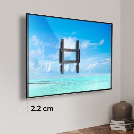 Support tv mural fixe – support universel pour écrans 13 - 42 avec vesa  75x75-200x200 d'un poids maximal de 35kg - noir fme-22b ONKRON Pas Cher 