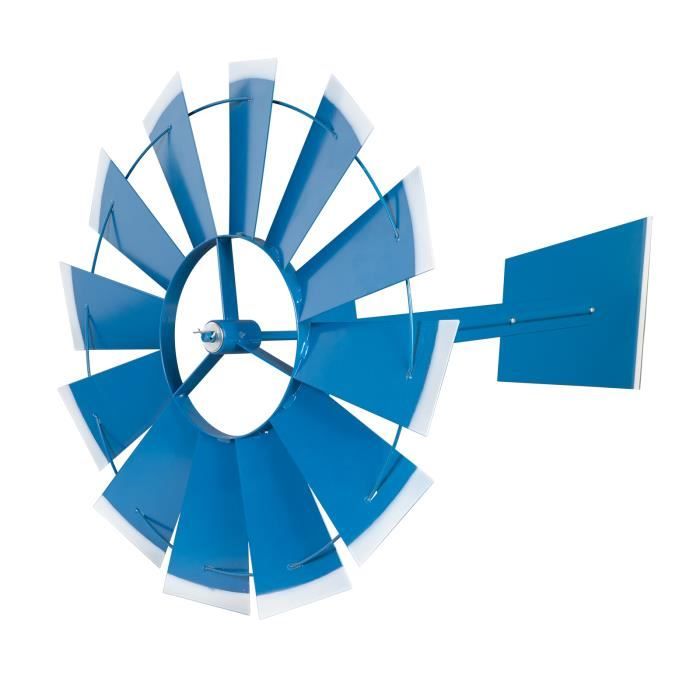 Moulin à vent de jardin-Éolienne de jardin-65 x 65 x 244 cm-Bleu -  Cdiscount Jeux - Jouets