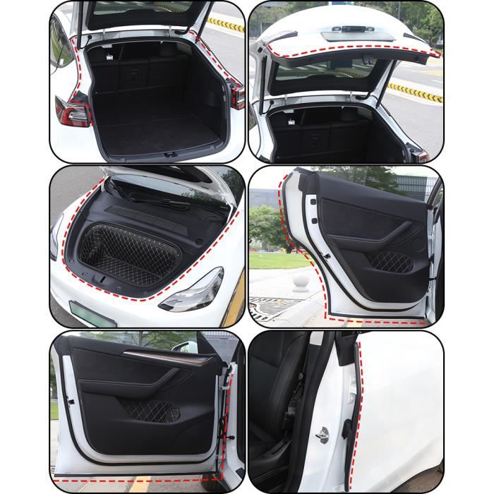 9PCS Garniture de bande de protection de bord de porte voiture, joint de  garde en caoutchouc pour Tesla Model 3+Model Y coffre capot - Cdiscount Auto