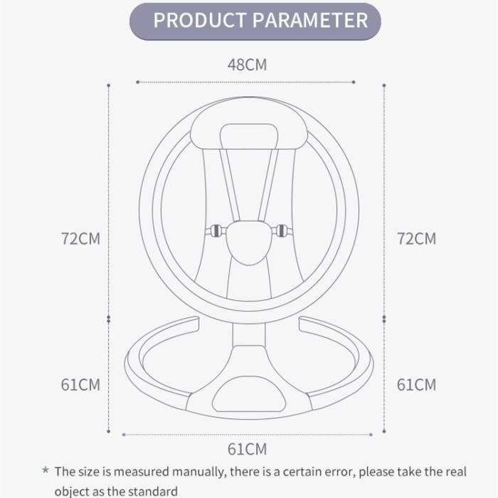 Berceau Électrique Bébé Rose Pliable 0-18 Mois – Télécommande, 5 Vitesses, 12 Chansons & Bluetooth