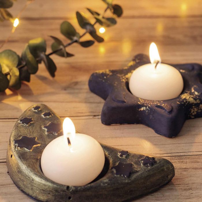 Moules Silicone Pour Bougies De Noël - Lot De 3 Formes (étoile, Cœur, Lune) - Résistant à 220°C - Idéal Cire, Résine époxy, Plâtre - DIY Déco Festive