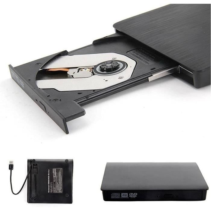 1 pc Lecteur de CD externe Lecteur de CD-DVD USB 2.0 Portable Disque  graveur de lecteur CD haute vitesse Idéal pour Ordinateu[~862] - Cdiscount  Informatique