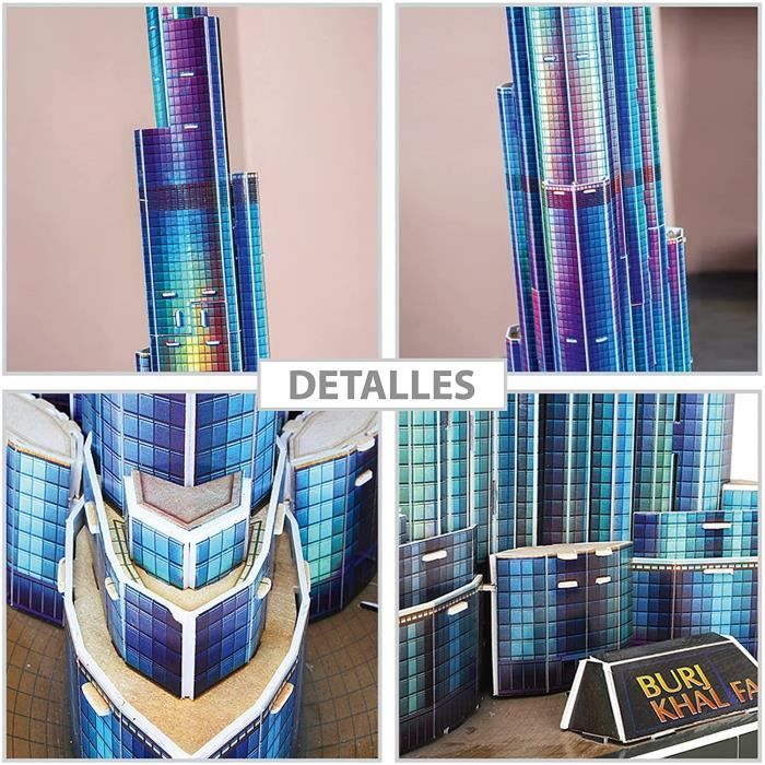 Puzzle 3D - Dubai LED Cityline | Maquette A Construire | Puzzle 3D Adulte  Et Puzzle 3D Enfant | Puzzle Enfant 8 Ans | Maquette Jouet Enfant | 182
