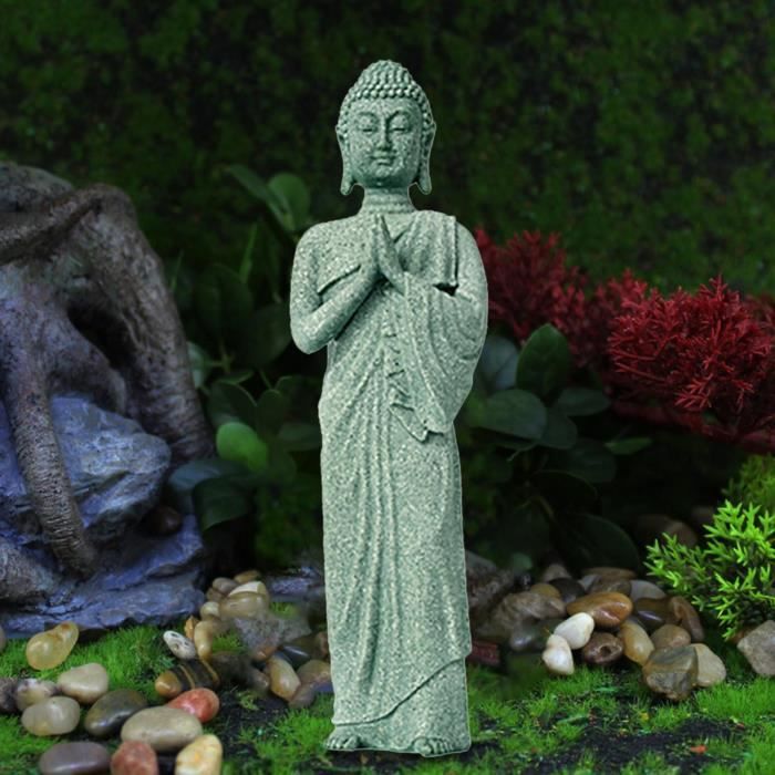 Résine Bouddha Statue Figurine Aquarium Décoration Chinois Ornement Micro  Paysage Sculpture pour Maison Jardin Balcon œuvre Mains