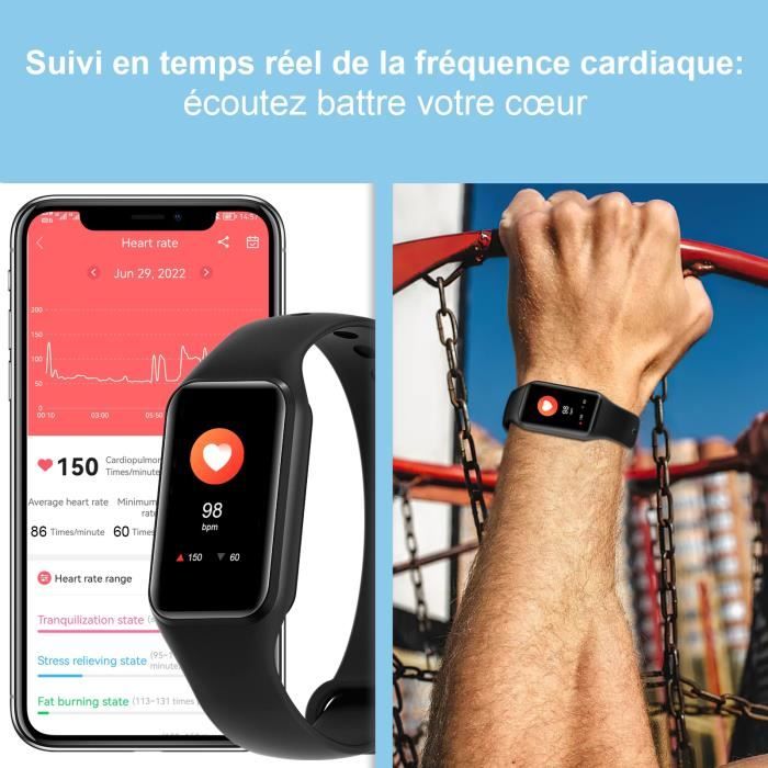 Montre Connectée Sport Android Ios Smartwatch V4.0 Cardio