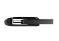 SanDisk 128Go Ultra Dual Drive Luxe noire USB A et Type-C jusqu'à 400MB/s avec connecteurs USB Type-C et USB Type-A-3