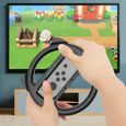 Manette de volant pour Nintendo Switch Joy Con,Accessoires de jeux de course Nintendo Joy Con Poignée pour Mario Kart Party Noir-3