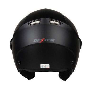 Casque Moto Jet MOTOBLOUZ VULCAN - Homologué ECE 22.06 - ABS, écran Large, Mentonnière Démontable - Noir Mat