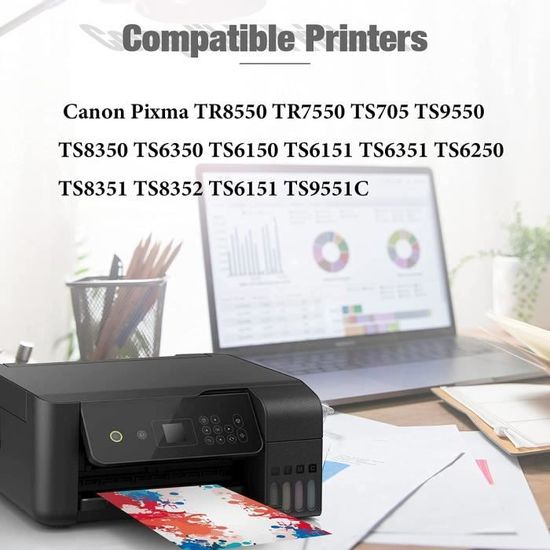 5 Cartouches d'encre Compatible pour Canon PGI-580 CLI-581xxl Compatible  pour Canon Pixma TS9551C TS9550 TR8550 TS6350 TS8350 - Cdiscount  Informatique