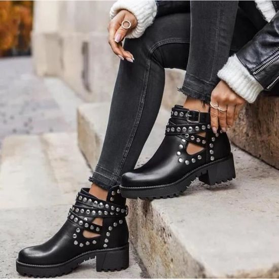 Bottines punk on sale femme