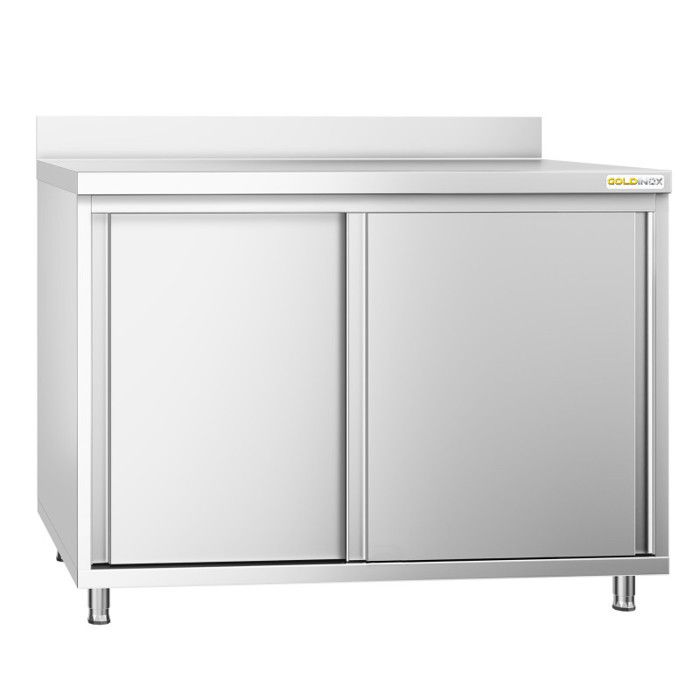 Meuble bas inox ouvert 2000x800 mm adossé PREMIUM - GOLDINOX ...