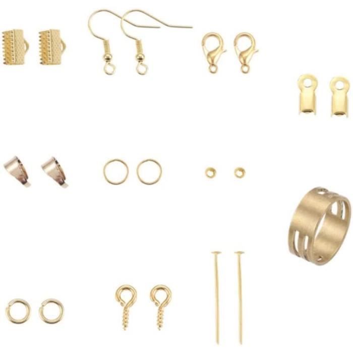 Kit Fabrication de Bijoux Réparation Accessoires de Bijoux Création à la  Main pour DIY Artisanat Faire Boucles d'oreilles Colliers Bracelets, 650  Pièces : : Cuisine et Maison