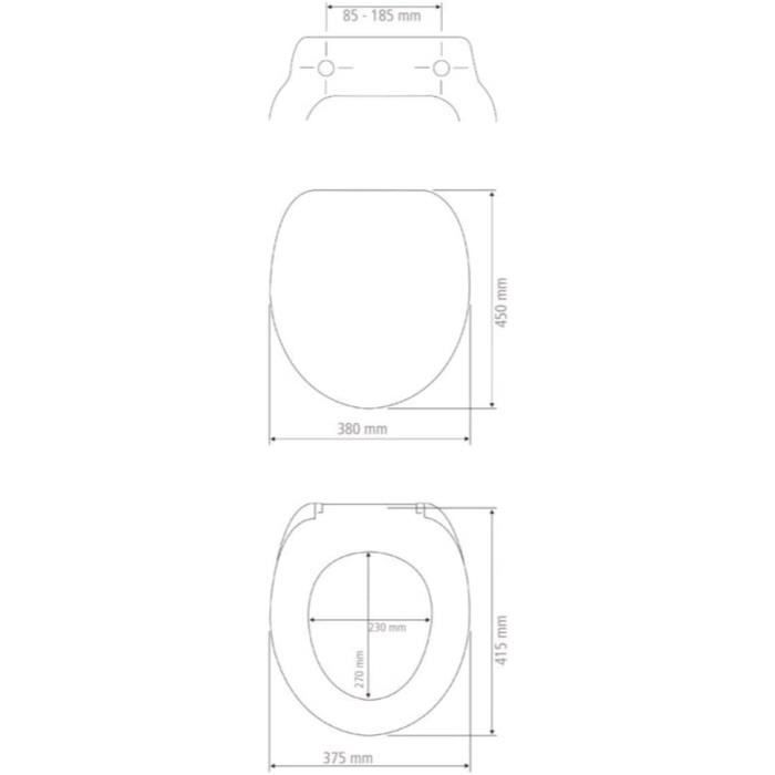 Abattant wc 36 x 38 deals