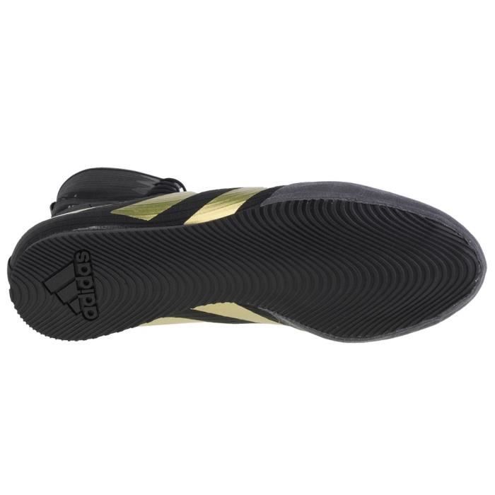 Chaussures de boxe Adidas Box Hog 4 Noir et Dore pour homme adulte Cdiscount Sport