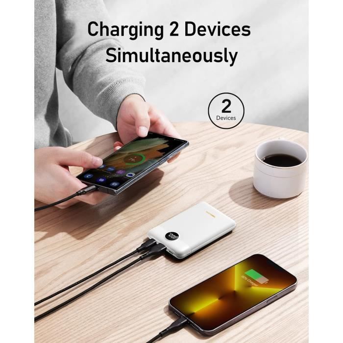 Batterie Externe INIU 10000mAh 22.5W - Charge Rapide USB-C Pour IPhone Et Autres - NEUF