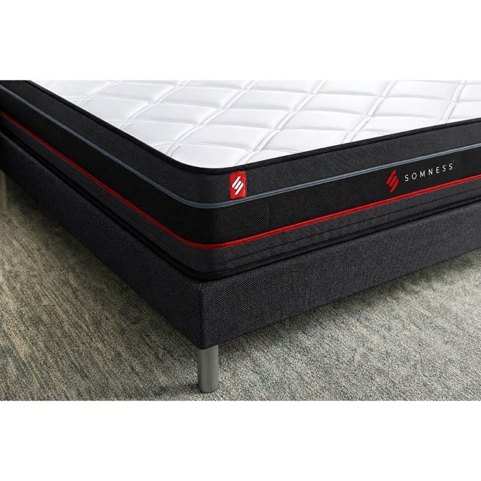 Matelas 140x200 cm, Thermotec, 24cm, mémoire de forme, ferme, indépendance du couchage, face été/hiver - Maison