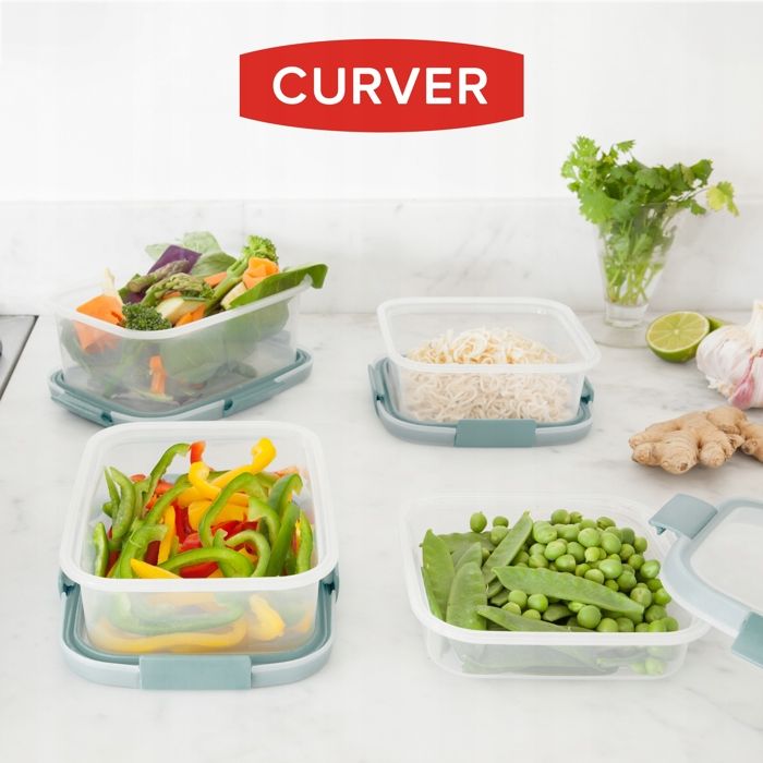 Boîte De Conservation Alimentaire 2L CURVER - Gris - Assiettes Réutilisables