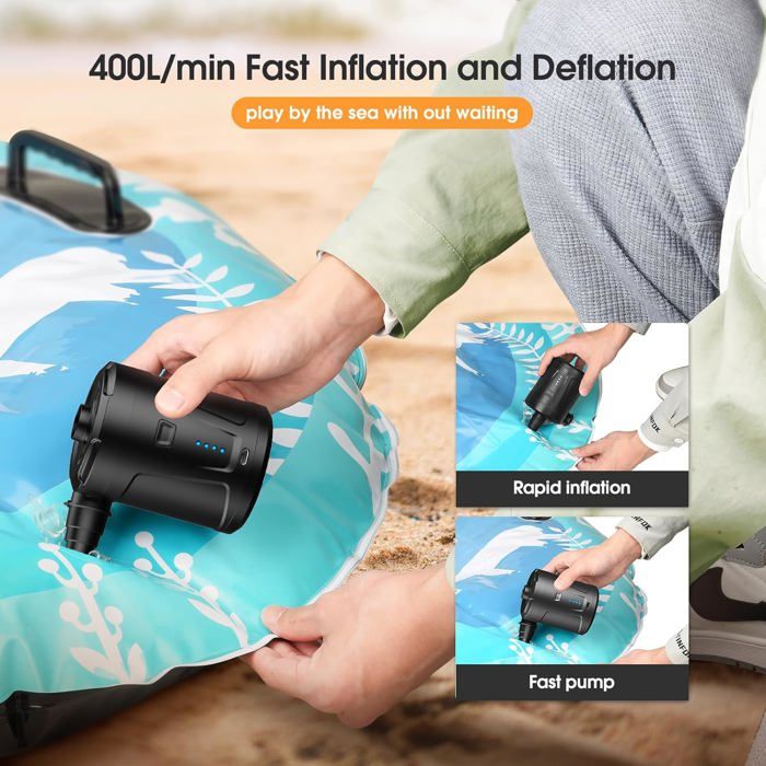 ALOVEZ Pompe à air électrique, Batterie Rechargeable 5200 mAh