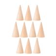 10 pièces bricolage cônes non peints en bois solide cône forme parure étagère Ornamnet  MOULE A GATEAU - MOULE DE PATISSERIE-0