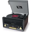 Chaîne Hifi CD 20W vintage avec platine Vinyle - CD/FM/USB/AUX - Noir - MUSE-0