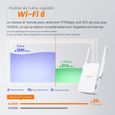 TENDA Répéteur WiFi 6 Mesh AX1800, Amplificateur WiFi, Extender WiFi 6 WiFI Booster,2*5dBi Antennas,Configuration Facile. A27-0