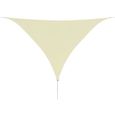 vidaXL Parasol en tissu Oxford triangulaire 3,6 x 3,6 x 3,6 m Crème-0