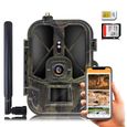 Caméra de Chasse 4K 36MP 4G App Mobile Android iOS + Chargeur + 1 Batterie + SD 128Go YONIS Vert-0