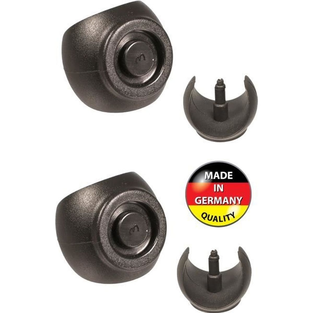 10 Bouchons En U En Plastique Pour Pieds De Chaise - Diamètre 26mm, Couleur Noire, Par Uxcell, Neufs