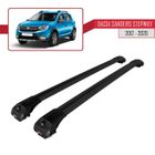 DIAMWOOD EXPERT EN EQUIPEMENT Pour Dacia Sandero STEPWAY 2012-2020 Barres de Toit ACE-1 Railing Porte-Bagages de voiture / Noir