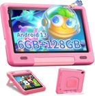 FIRMAST Tablette Enfants 8 Pouces Android 13, 6 Go RAM 128 Go ROM, TF 1To, Octa-Core, ContrôLe Parental, Double Caméra, WiFi, Kid-Proof