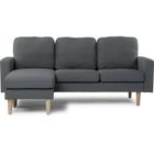 HABITAT ET JARDIN Canapé d'angle réversible en tissu "Gabby" - 3 places - Gris