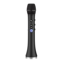 20W Noir - Microphone karaoké sans fil, haut-parleur Bluetooth 2 en 1, chant et enregistrement, lecteur KTV P