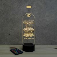 Lampe illusion 3d bouteille de Vodka avec télécommande - Cadeau anniversaire surprise Collection Déco