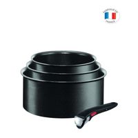 TEFAL L6509503 Ingenio Expertise Set de 3 casseroles 16-18-20cm, Batterie de cuisine induction + four, Sans PFOA, Fabriqué en