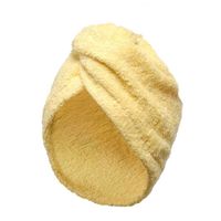 Serviette de tête coton 57 fils éponge fermeture élastique TURBAN - Jaune - Adulte Femme - LINANDELLE