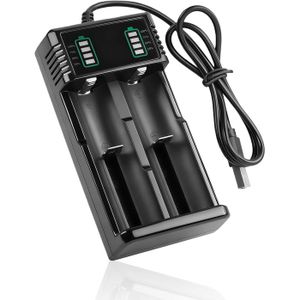 Chargeur Quadruple Bmax Pour Batteries Lithium 18650, 20700, 21700 (USB)