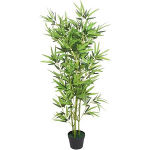 FLEUR ARTIFICIELLE Plante Artificielle avec Pot Bambou Décoration d'Intérieur 120 cm Vert[245]