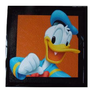 TABLEAU - TOILE Tableau Donald Disney Mickey cadre 23 x 23 cm 