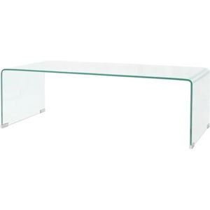 TABLE BASSE 77549|HOME* - JOLI Transparent Table basse 98x45x30cm Verre trempé Transparent ,Polyvalente & Haut qualité ,98 x 45 x 30 cm